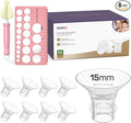 Nuliie 8PCS Silicone Flanges Insert Replacement Kit, Flange Sizing Kit 15mm for 24mm Flange/Shield Breast Pumps, Pumping Essential Kit for Moms