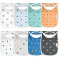 8-Pack Baby Bibs for Boys, Girls - Pullover Bibs for Drooling Teething Baby Girl & Boy Toddler, Newborn, Soft & Absorbent, Cute Colors, Large Torso Coverage Keep Infant Clean & Dry (Cosmo)