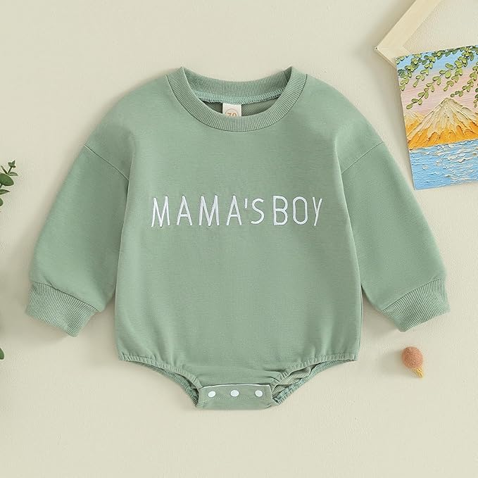 VISGOGO Newborn Infant Baby Boy Girls Oversized Romper Little Dude Sweater Onesie Coming Home Outfit Neutral Clothes