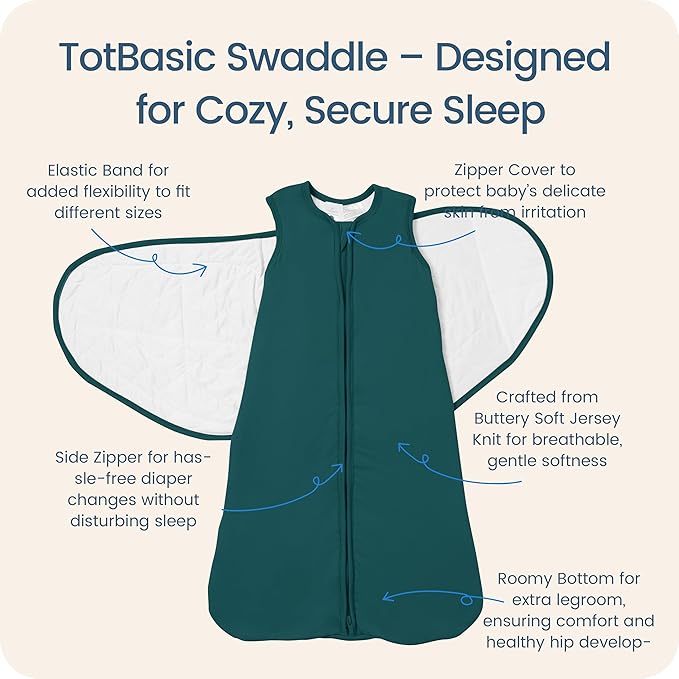 Newborns Swaddle Sleep Sack 0–3 Months, 1.0 TOG Baby Blanket for Newborns, Soft Sleeping Bag for Infants