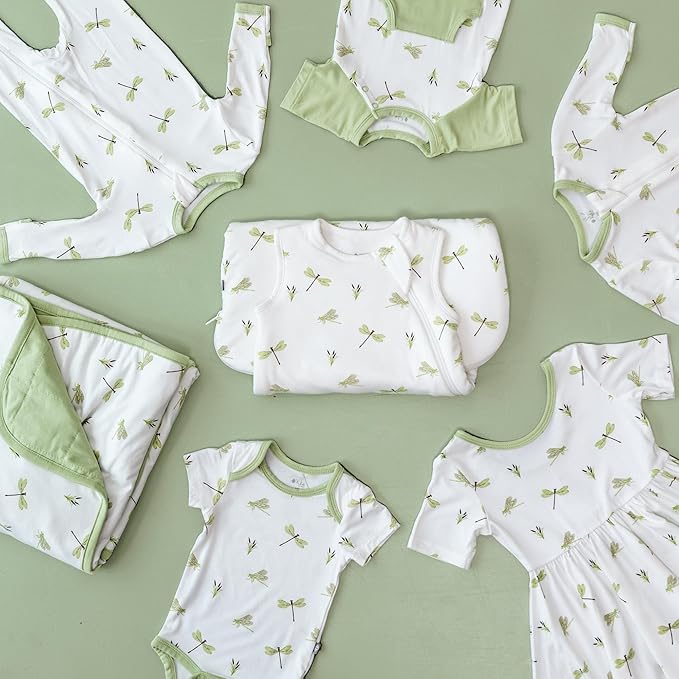 KYTE BABY Unisex Rayon Made From Bamboo Zippered Rompers 0-24 Months