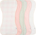 Gerber Baby Unisex Burp Cloths 5-Pack, Pink, Size 10.5" x 21"