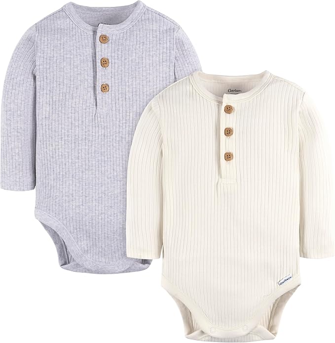 Gerber unisex-baby Baby Boys' and Baby Girls' 2-pack Bodysuits