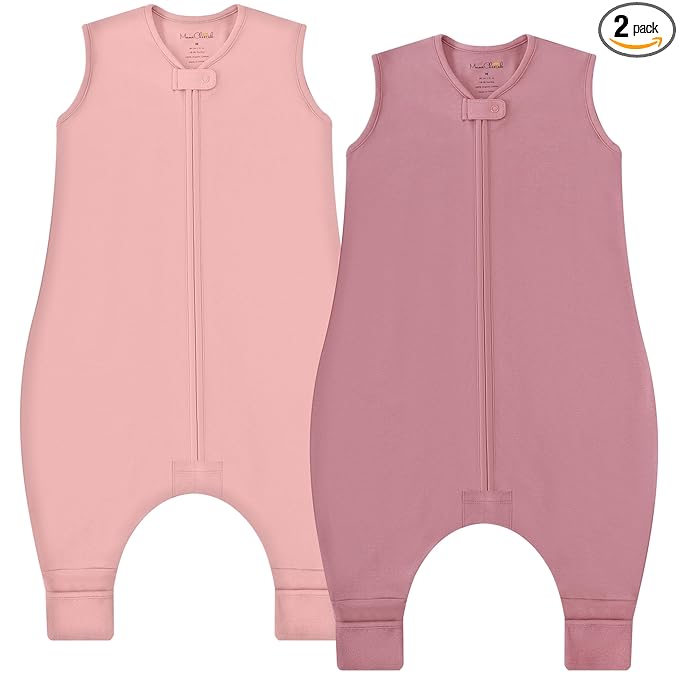 Mama Cheetah Toddler Sleep Sack with Feet 3T-4T, 0.5 TOG Organic Cotton Baby Wearable Blankets with Legs, Baby Sleeping Bag for Walkers, Early Walker Large