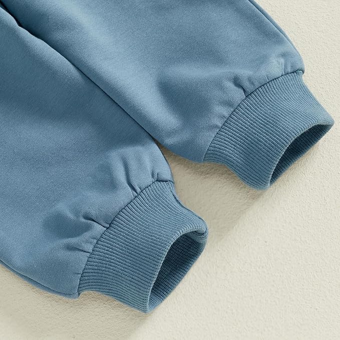 Toddler Baby Boy Fall Winter Outfit Long Sleeve Letter Print Sweatshirts and Jogger Pants Infant Boy Clothes
