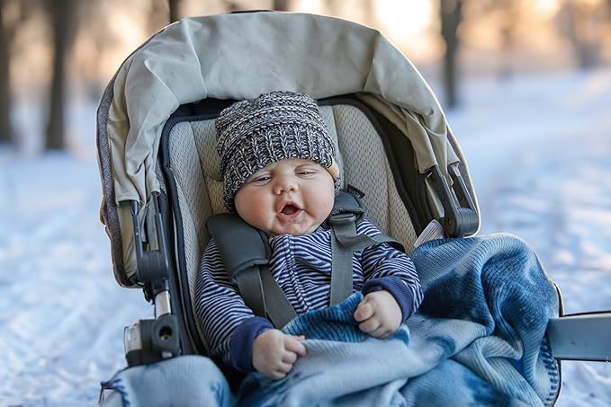 Funky Junque Baby Winter Hat – Cute Newborn Hats, Cozy Warm Infant Beanie, Soft Knit Stocking Stuffer for Babies 0–12 Months