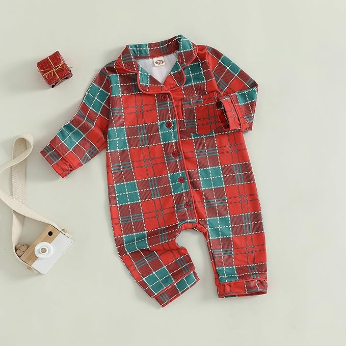 Balaflyie Baby Girl Button Down Pajamas Romper One-Piece Jumpsuit Long Sleeve Sleeper Infant Sleepwear