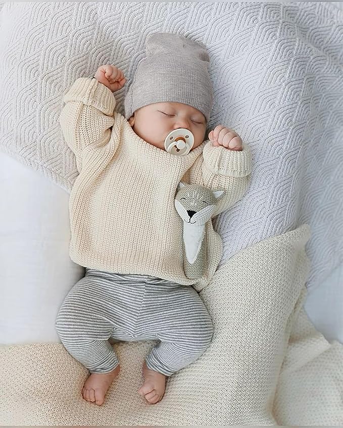 DRESHOW BQUBO 6 Pack Baby Newborn Hats Set for Unisex Infant Newborn Toddler Soft Beanie Hat for Boys Girls 0-24 Months