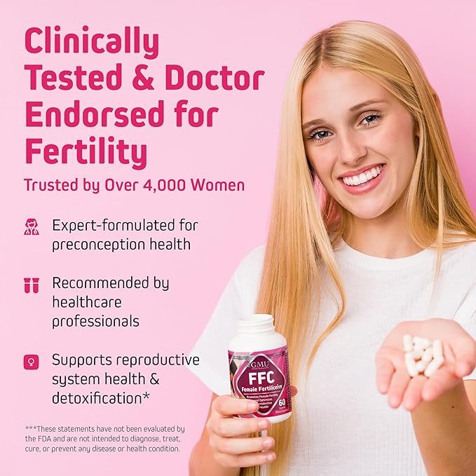 FFC Female Fertiliceive -Clinically Tested Hormonal Support Formula |65% Pregnancy Rate in 3 Months |4,000+ Real-World & 500+ Doctor-Verified Pregnancies |Supports Ovulation & Egg Health | Halal
