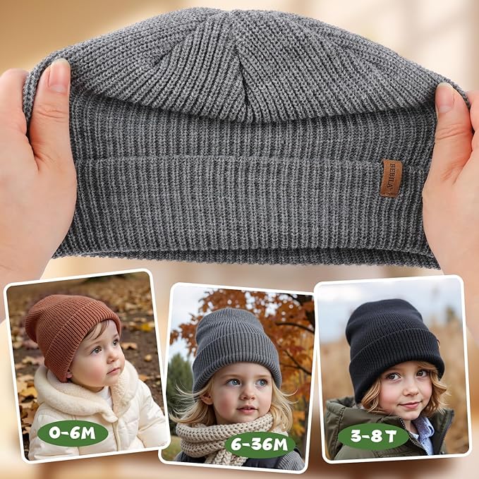 Bebila Baby Beanie Toddler Infant Winter Hats Knit Warm Caps for Boys Girls