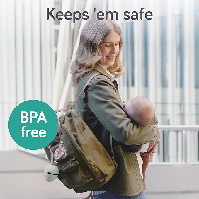 Baby Uma Silicone Pacifier Holder Case - BPA-Free, Dishwasher-Safe & Universal Pacifier Case for Diaper Bag, Fits 2 Pacis