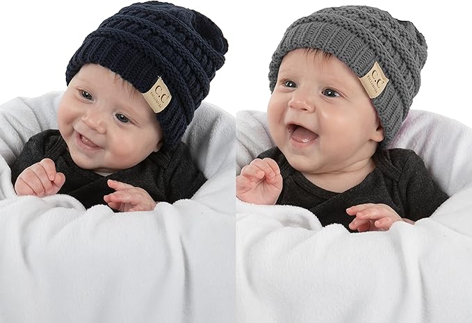 Funky Junque Baby Winter Hat – Cute Newborn Hats, Cozy Warm Infant Beanie, Soft Knit Stocking Stuffer for Babies 0–12 Months