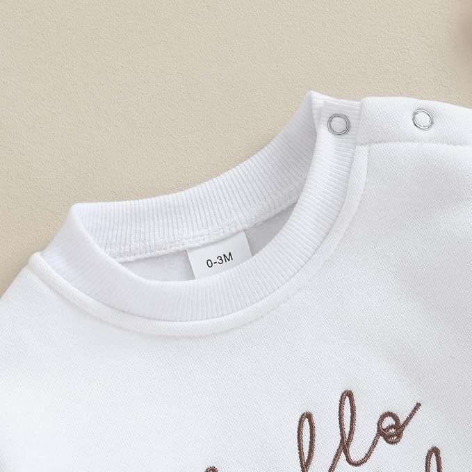 VISGOGO Newborn Infant Baby Boy Girls Oversized Romper Little Dude Sweater Onesie Coming Home Outfit Neutral Clothes