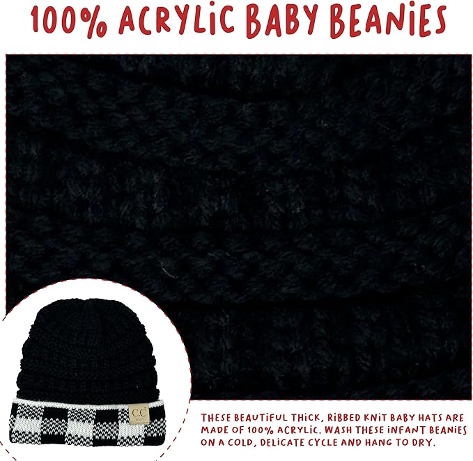 Funky Junque Baby Winter Hat – Cute Newborn Hats, Cozy Warm Infant Beanie, Soft Knit Stocking Stuffer for Babies 0–12 Months