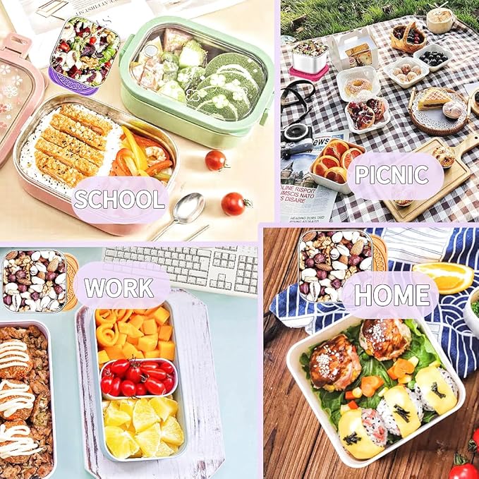 6Pack 6oz Stainless Steel Snack Containers for Kids, Easy Open Leak Proof Metal Toddler Snack Containers with Silicone Lids, Stackable Metal Toddler Lunch Box for School-U.S.Design Patent