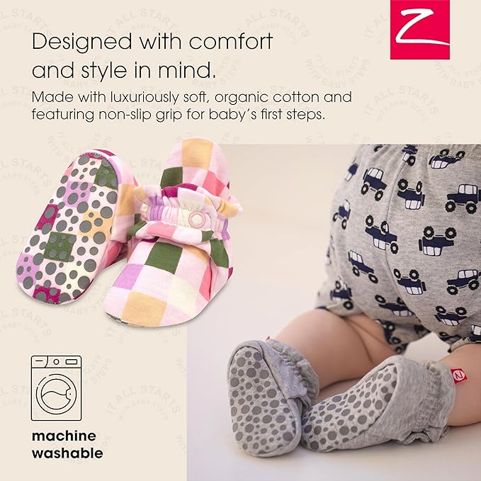 Zutano Organic Baby Booties Newborn Infant, Lost Baby Socks Solution, Unisex, Girl, Boy, 0-3, 3-6, 6-12, 12-18, 18-24 Months