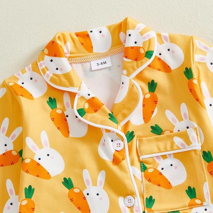 Balaflyie Baby Girl Button Down Pajamas Romper One-Piece Jumpsuit Long Sleeve Sleeper Infant Sleepwear