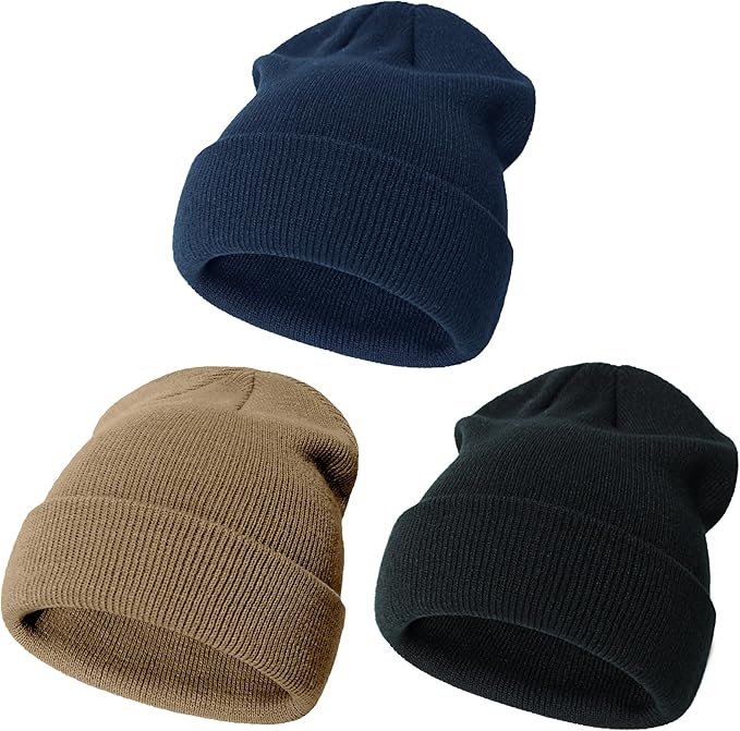YMYDYFC Baby Beanie 3Pack Toddler Beanie Infant Knit Hat Baby Winter Hats for Boy Girl Winter Clothes Warm Knit Cap 0-6Years
