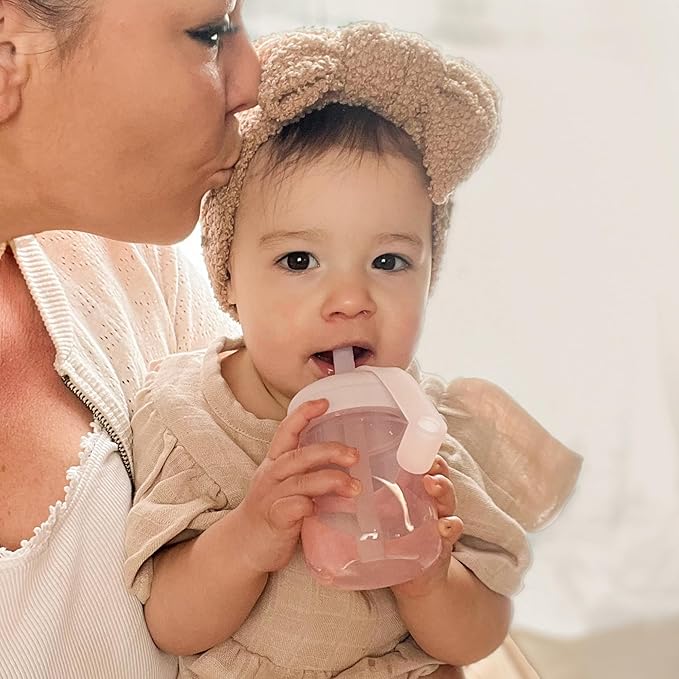 Moonkie Baby Training Cup Silicone Straw Cup | BPA-Free Drop-Proof Sippy Cups for Infants Toddlers and Kids 6 Months+ | 5 oz, 1pack, DX-BTC-01