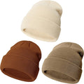 YMYDYFC Baby Beanie 3Pack Toddler Beanie Infant Knit Hat Baby Winter Hats for Boy Girl Winter Clothes Warm Knit Cap 0-6Years