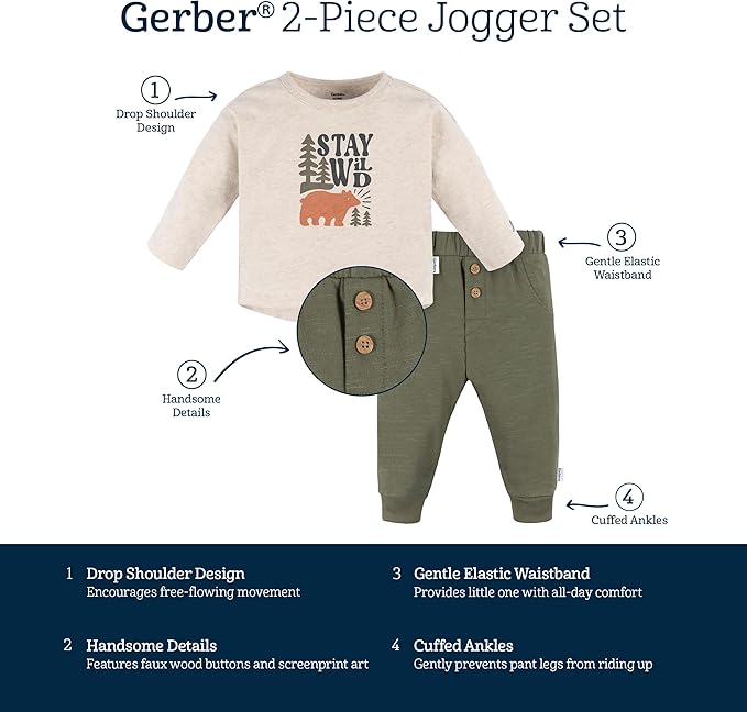 Gerber baby-boys Baby Boys' Jogger Set