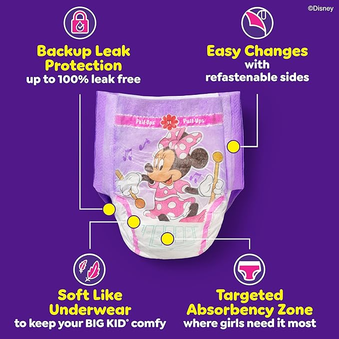 Pull-Ups Girls' Potty Training Pants, Size 3T-4T Training Underwear (32-40 lbs), 84 Count