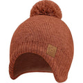 Baby Beanies, Baby Hats for Boys, Girls - Cute Toddler Winter Hat, Soft & Stretchy Beanies for Infant, Newborn 6-36 Months, Cozy & Warm with Earflap Muff & Pom (Clay)