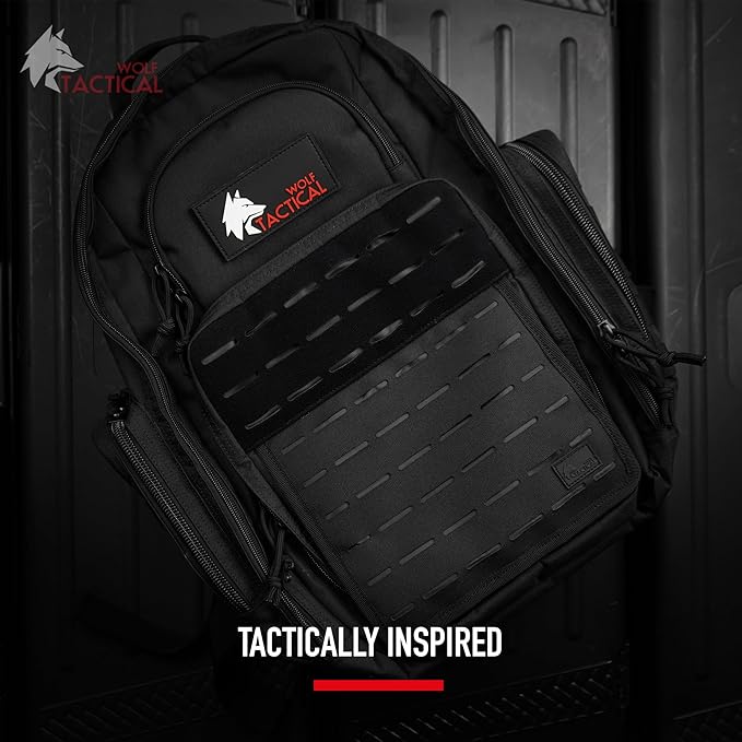 WOLF TACTICAL Military Inspired Diaper Bag - Dad Diaper Bag Backpack with Changing Mat, Mens Diaper Bag for Dad