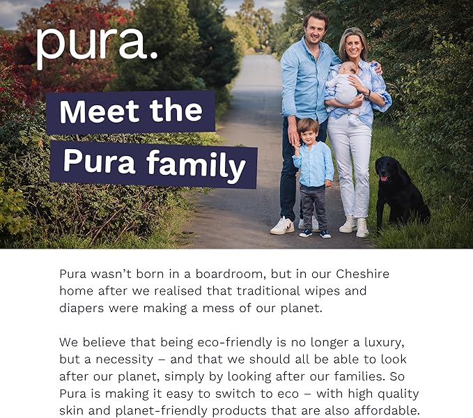 Pura Size 6 Eco-Friendly Diapers (29+ lbs) Totally Chlorine Free (TCF) Hypoallergenic, Soft Organic Cotton, Sustainable, up to 12 Hours Leak Protection, Allergy UK, 1 Packs of 18 Diapers