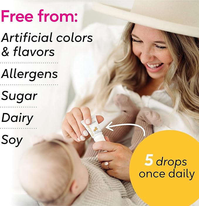BioGaia Protectis Baby Probiotic Drops | Baby Essentials for Colic & Gas Relief | Safe for Newborns | Ease Crying, Fussing, Colic, Gas, Spit-ups & Constipation | No Dairy, Soy & Gluten | 5mL (2-Pack)