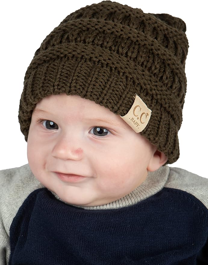 Funky Junque Baby Winter Hat – Cute Newborn Hats, Cozy Warm Infant Beanie, Soft Knit Stocking Stuffer for Babies 0–12 Months
