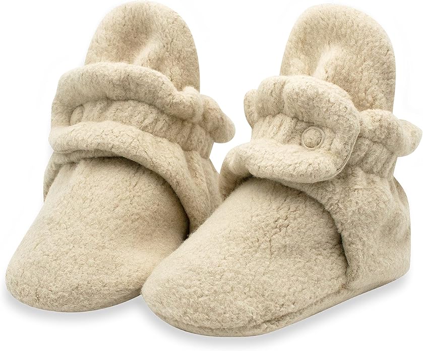 Zutano Unisex Fleece Baby Booties, Two Snap Closure, Newborn to 24 Months