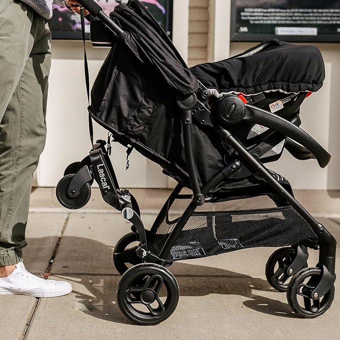Lascal BuggyBoard Maxi Universal Stroller Board, Fits Strollers Including UPPAbaby, Baby Jogger, Bugaboo, No Need for a Double Stroller for Infant and Toddler, Max Weight 66 lbs, Black