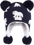 LANGZHEN Toddler Kids Infant Winter Hat,Earflap Knit Warm Cap Fleece Lined Beanie for Baby Boys Girls