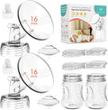 Breast Pump Parts Compatible with Spectra S1,S2,S9 Plus, Replacement Kit for Spectra Pump Parts 2PC Include 16 mm Flange, Duckbill Valve, Tube,Bottle, Backflow Protector, Not Original Accessories