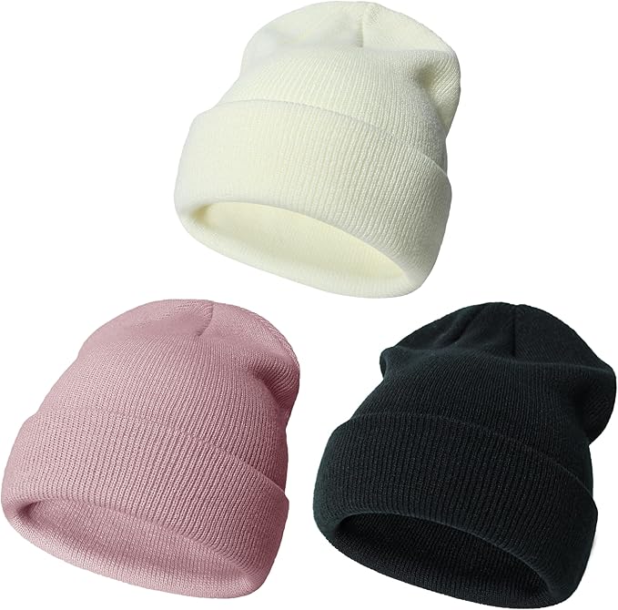 YMYDYFC Baby Beanie 3Pack Toddler Beanie Infant Knit Hat Baby Winter Hats for Boy Girl Winter Clothes Warm Knit Cap 0-6Years