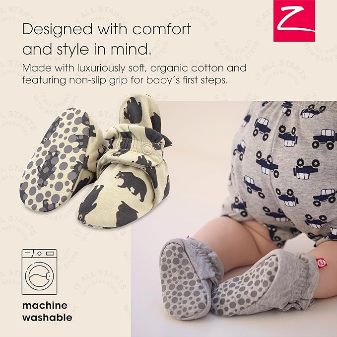 Zutano Organic Baby Booties Newborn Infant, Lost Baby Socks Solution, Unisex, Girl, Boy, 0-3, 3-6, 6-12, 12-18, 18-24 Months