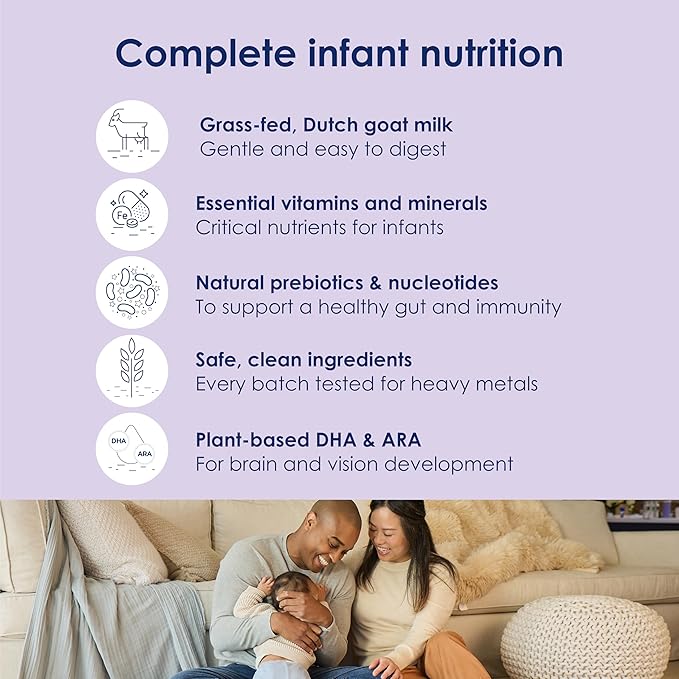 Kabrita Goat Milk-Based Infant Formula Powder with Iron, DHA, ARA & Prebiotics, for Infants 0–12 Months, Non-GMO, 28 oz (Pack of 6)