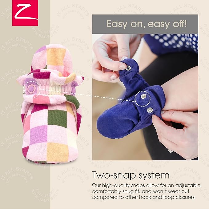Zutano Organic Baby Booties Newborn Infant, Lost Baby Socks Solution, Unisex, Girl, Boy, 0-3, 3-6, 6-12, 12-18, 18-24 Months