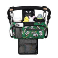 TOPDesign Universal Baby Stroller Organizer, Stroller Caddy with Detachable Mesh Bag & Heightened Insulated Cup Holders & Non-Slip Secure Hooks Accessories, Fits Most Strollers (Pandas)