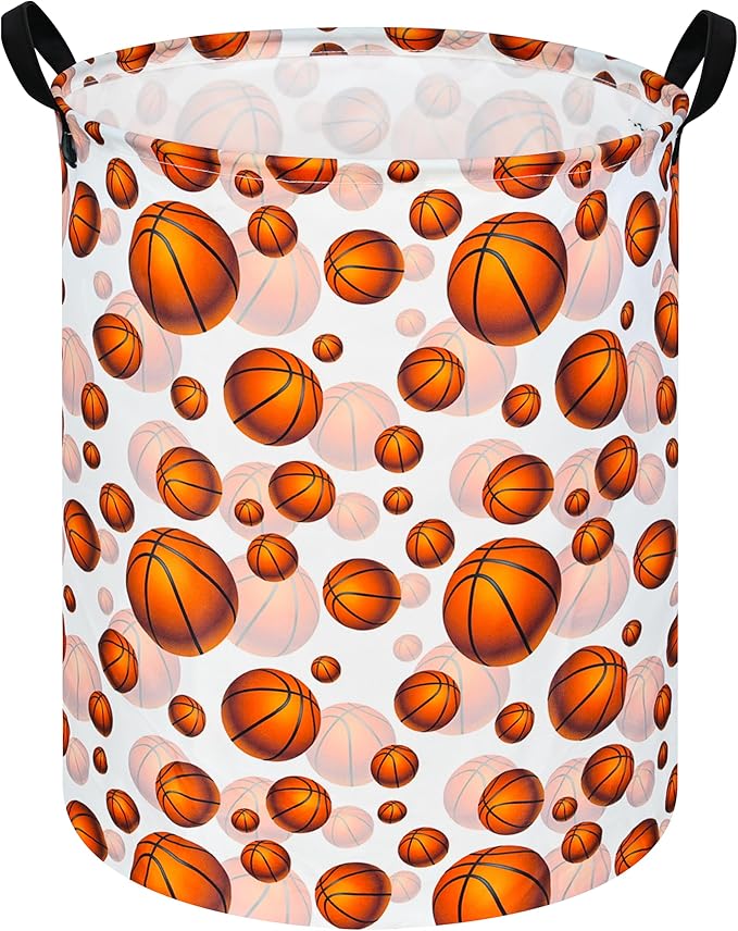 Round Laundry Hamper Storage Basket Laundry Organizer Hamper Storage Bins Clothes and Toys Box Nursery Hamper Gift Basket For Kids with Handles