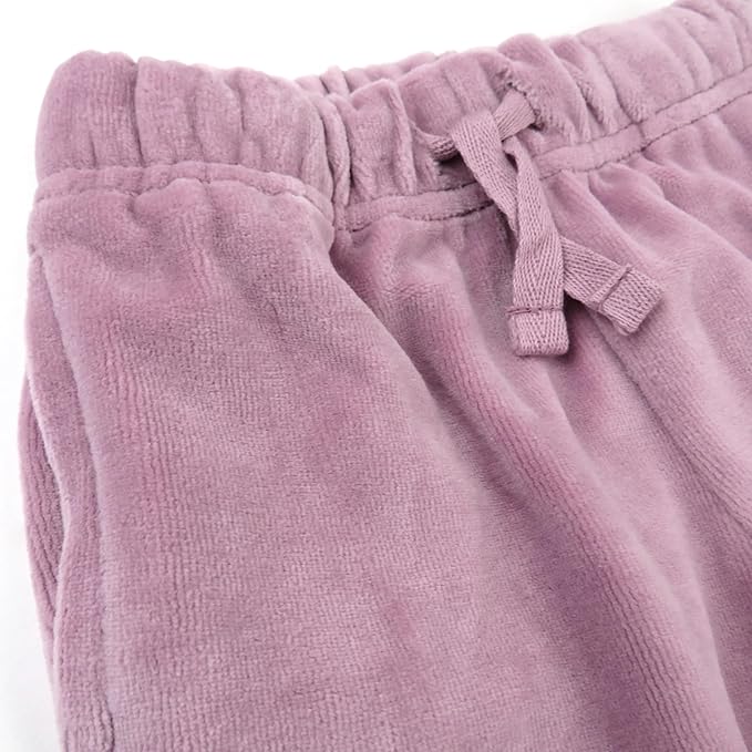 HonestBaby Baby 2-Piece Cozy Velour 100% Organic Cotton Sweatshirt and Jogger Sweatpants Set
