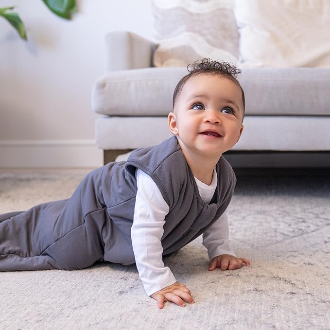HALO SuperSoft Bamboo Wearable Blanket 1.5 TOG – Buttery Soft, Plush Baby Sleep Sack for Newborns, Infants & Toddlers, Hip-Healthy Design, Machine Washable, 0-6 Months, Small, Charcoal