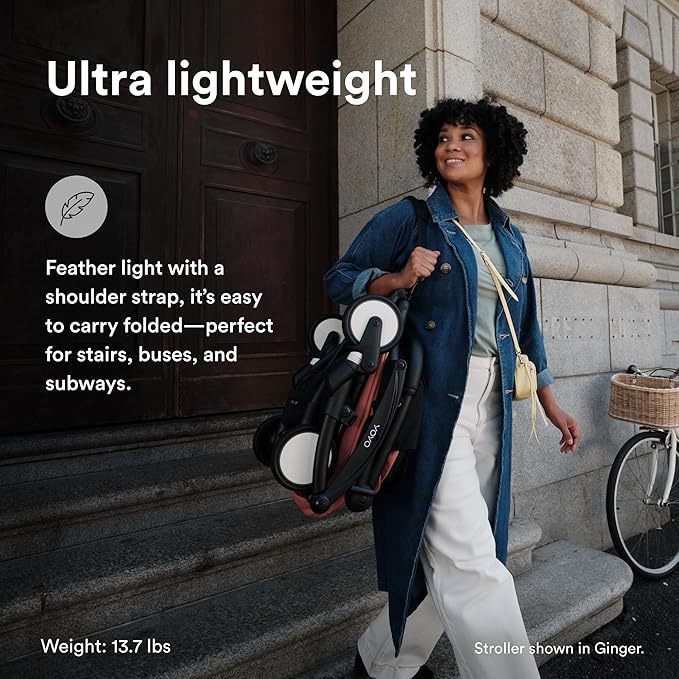 Stokke YOYO3 Stroller from 6 Months - Includes Black Frame/Taupe Seat Cushion + Canopy - Folds in & Out in a Flash - Light & Compact - Carry-On Compatible