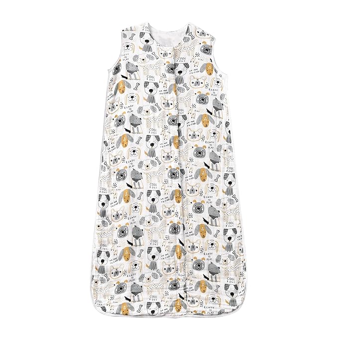 TADO MUSLIN Toddler Sleep Sack 2-4T, 0.5 TOG Lightweight Wearable Blanket, 100% Organic Cotton Muslin, Sleeveless, 2-Way YKK Zipper, OEKO-TEX Certified, Pup