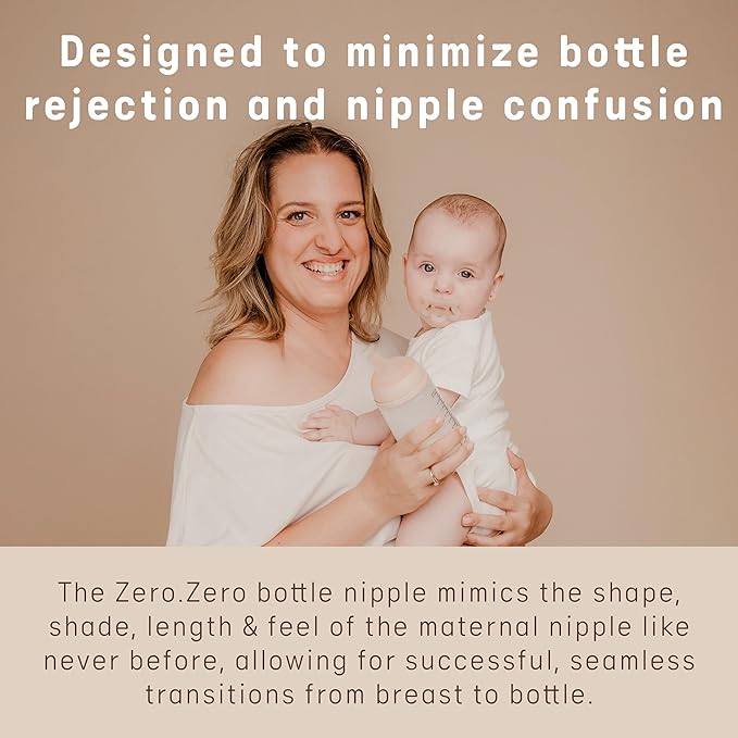Suavinex Zero.Zero Medium Flow Asymmetrical Silicone Nipple, 2 Pack (3m+), Medium