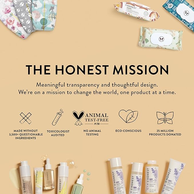 The Honest Company 2-in-1 Cleansing Shampoo and Body Wash and Face and Body Lotion Bundle Gentle for Baby Naturally Derived Citrus Vanilla Refresh 18.5 fl oz