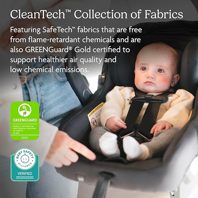 UPPAbaby Mesa V3 Infant Car Seat - Easy Installation + SmartSecure Technology - Attaches to Stroller | Base + Infant Insert Included - Callum (Stone Blue)