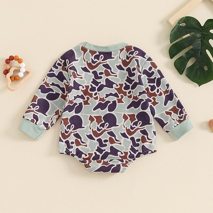 VISGOGO Newborn Infant Baby Boy Girls Oversized Romper Little Dude Sweater Onesie Coming Home Outfit Neutral Clothes