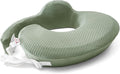 QSTEHEML Nursing Pillow for Breastfeeding - Adjustable Breastfeeding Pillows for Women with More Support & Removable Cover, Baby Feeding Pillow for Newborn Moms and Baby Essentials,Green